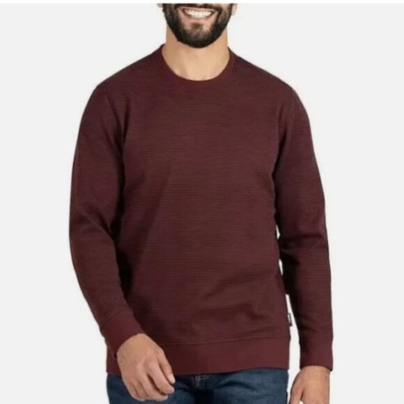 NEW Gerry Mens L Stretch Fleece Crew Sweatshirt Maroon Polyester & Spandex - Picture 1 of 8